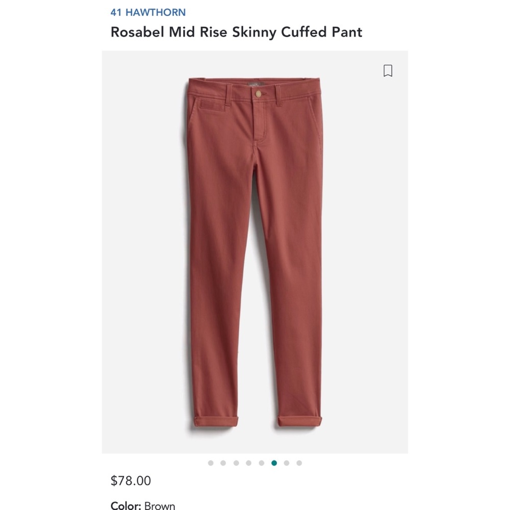 Skinny cuffed pants